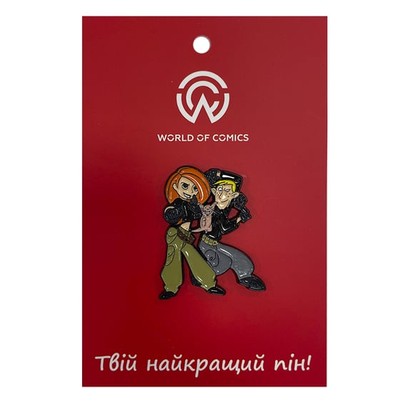 Металлический значок (пин) Disney: Kim Possible: Kim and Ron, (13838)