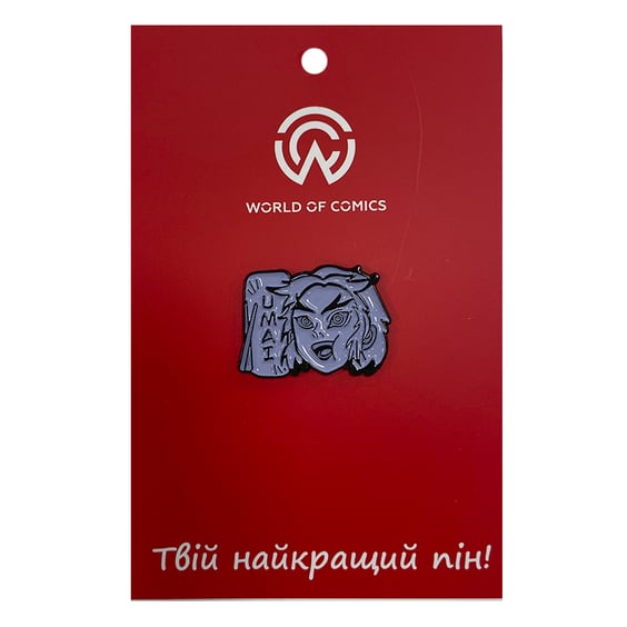 Металлический значок (пин) Demon Slayer: Kyojuro Rengoku: «Umai», (13865)