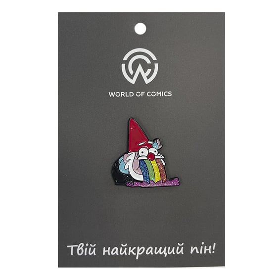 Металевий значок (пін) Gravity Falls: Steve Puking a Rainbow, (13923)