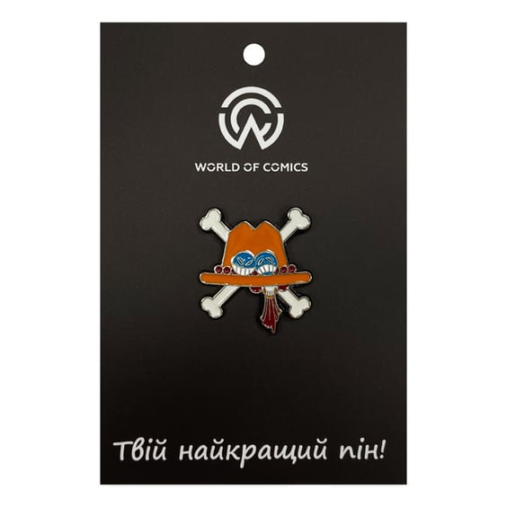 Металевий значок (пін) One Piece: Portgas. D. Ace's Hat, (13954)