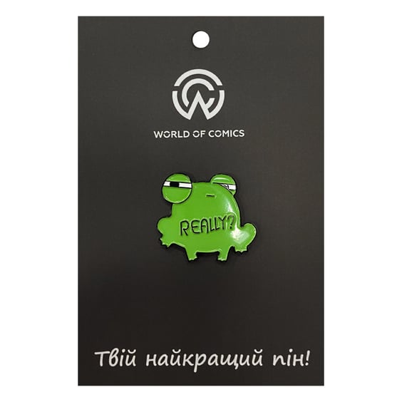 Металлический значок (пин) Frog: «Really?», (13995)
