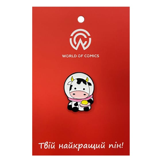 Металлический значок (пин) Cow in a Spacesuit, (13998)