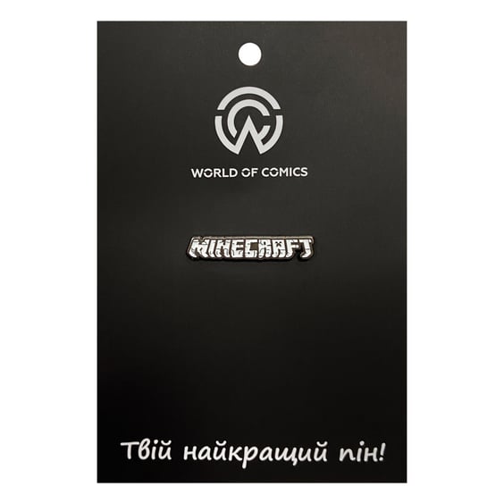 Металлический значок (пин) Minecraft: Logo, (14041)