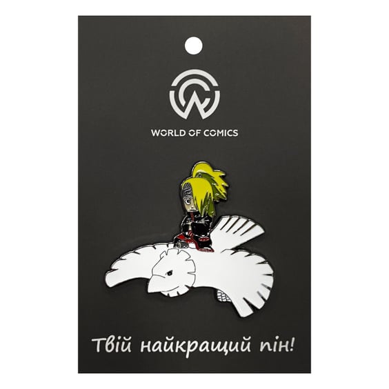 Металлический значок (пин) Naruto: Deidara on Bird, (14095)