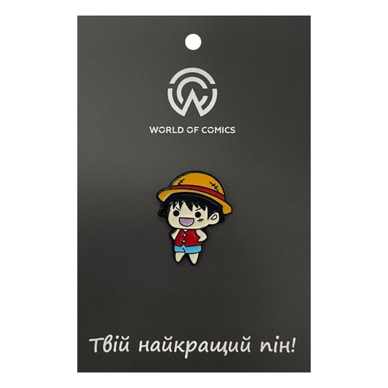 Металевий значок (пін) One Piece: Monkey D. Luffy (Chibi), (14100)