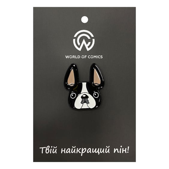Металевий значок (пін) French Bulldog, (14118)