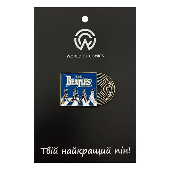 Металлический значок (пин) The Beatles:  Abbey Road: Vinyl Record, (14126)