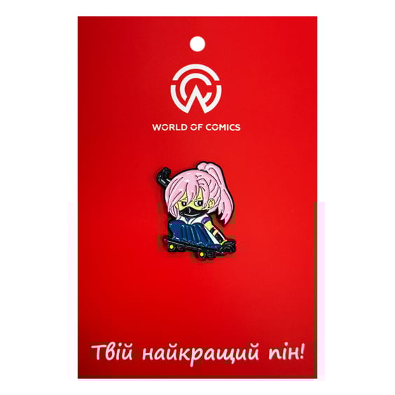 Металлический значок (пин) SK8 the Infinity: Cherry Blossom on Skateboard, (14167)