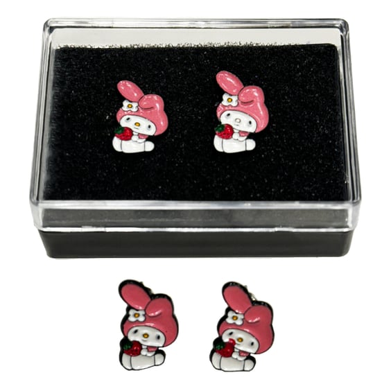 Серьги Onegai My Melody: My Melody w/ Strawberry, (14221)