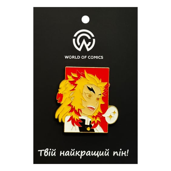 Металлический значок (пин) Demon Slayer: Kyojuro Rengoku, (14246)