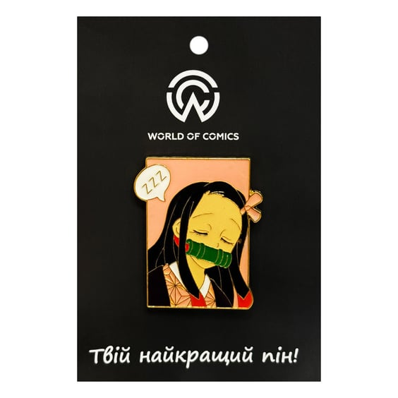 Металлический значок (пин) Demon Slayer: Sleeping Nezuko Kamado, (14247)