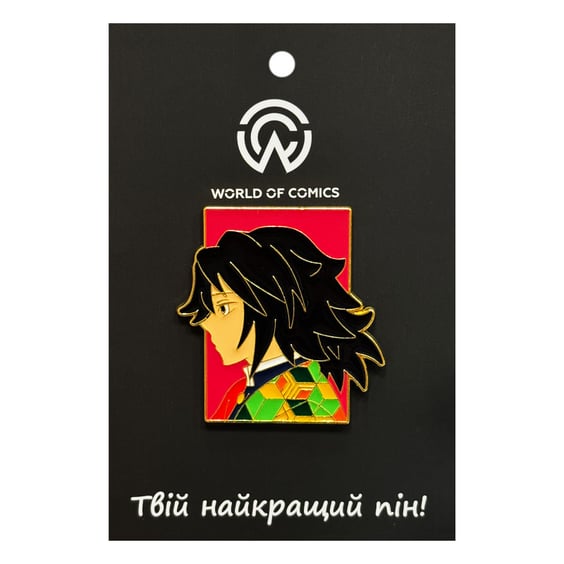 Металевий значок (пін) Demon Slayer: Giyuu Tomioka, (14248)
