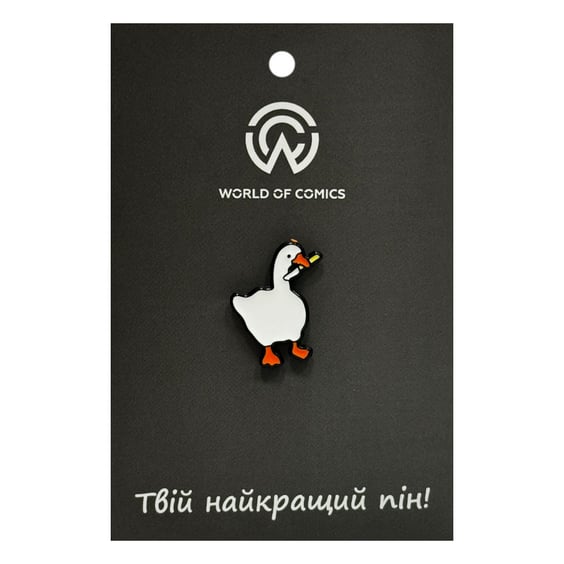 Металевий значок (пін) Goose w/ Knife (Meme), (14283)