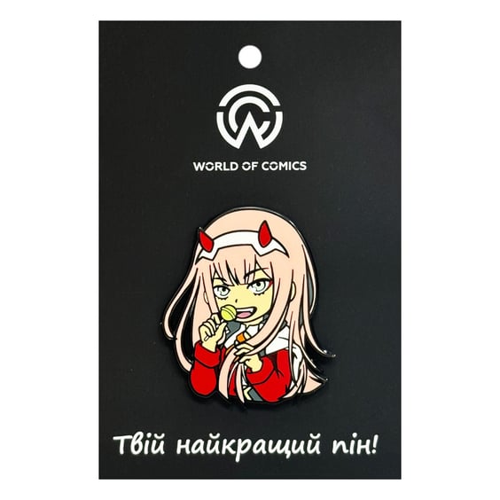 Металевий значок (пін) Darling in the Franxx: Zero Two w/ Lollipop, (14314)
