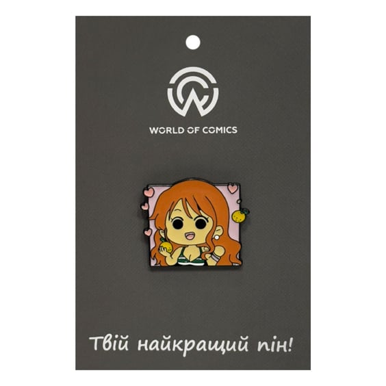 Металлический значок (пин) One Piece: Nami (Chibi), (14316)