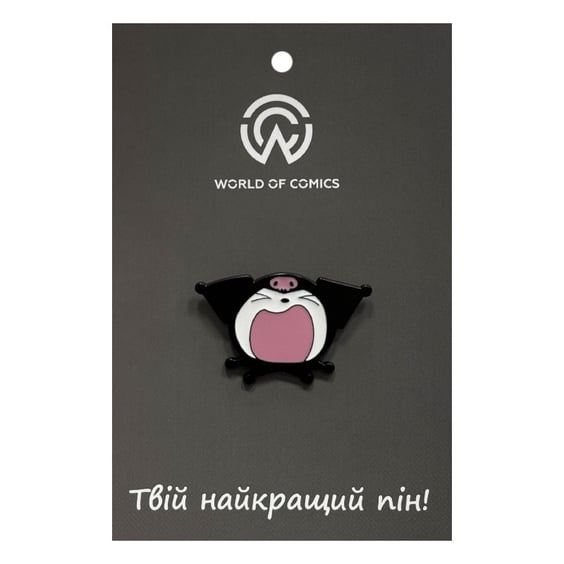 Металлический значок (пин) Onegai My Melody: Kuromi Yawns, (14321)