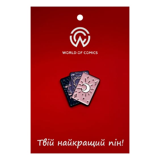 Металевий значок (пін) The Tarot: The Moon (XVIII), The Sun (ХІХ), The Justice (ХІ), (14362)