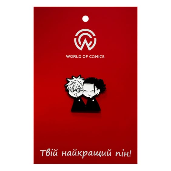 Металлический значок (пин) Jujutsu Kaisen: Satoru Gojo and Suguru Geto (Chibi), (14390)