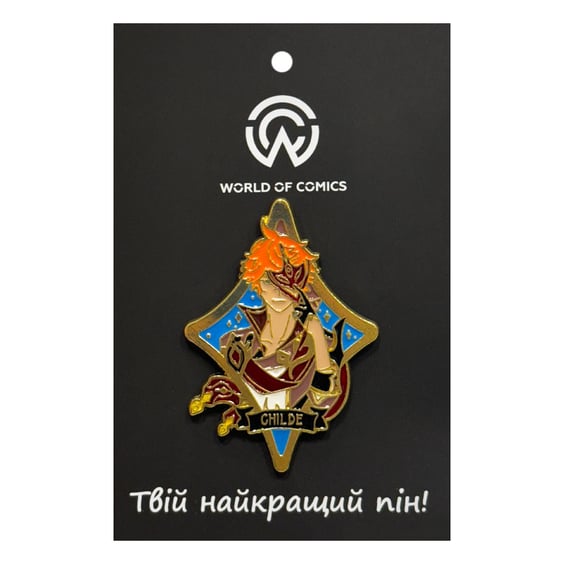 Металевий значок (пін) Genshin Impact: Tartaglia Childe, (14396)
