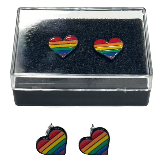 Сережки Rainbow Heart, (14428)