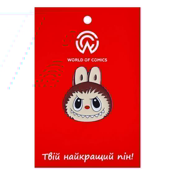 Металевий значок (пін) The Monsters: Brown Labubu (Head), (14457)