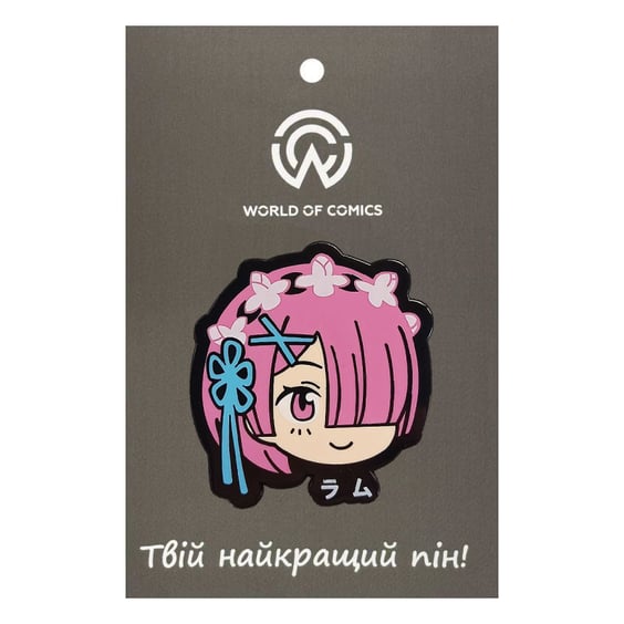 Металлический значок (пин) Re:Zero: Ram (Head), (14476)