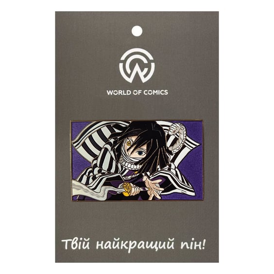 Металевий значок (пін) Demon Slayer: Obanai Iguro w/ Nichirin Katana, (14480)