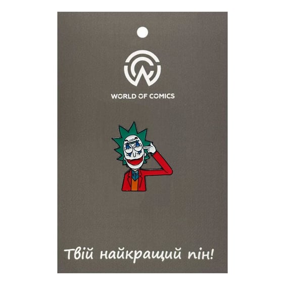 Металевий значок (пін) Rick & Morty: Rick Sanchez: Joker Parody, (14528)