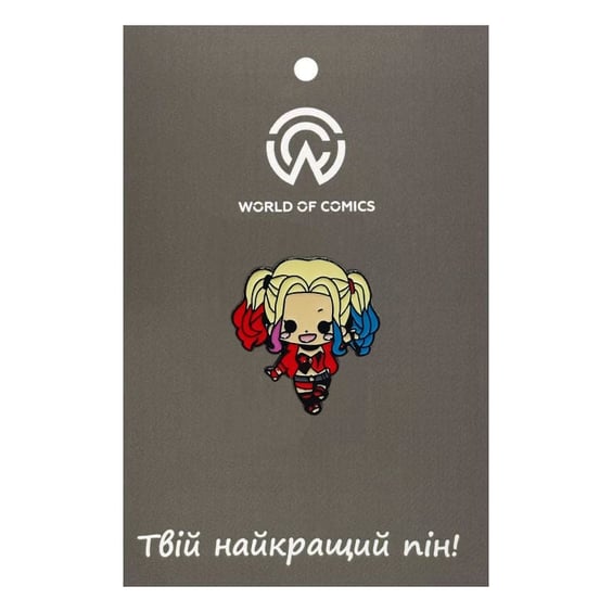 Металевий значок (пін) DC: Harley Quinn (Chibi), (14531)