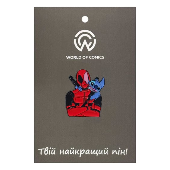 Металевий значок (пін) Marvel & Disney & Lilo & Stitch: Deadpool and Stitch, (14532)