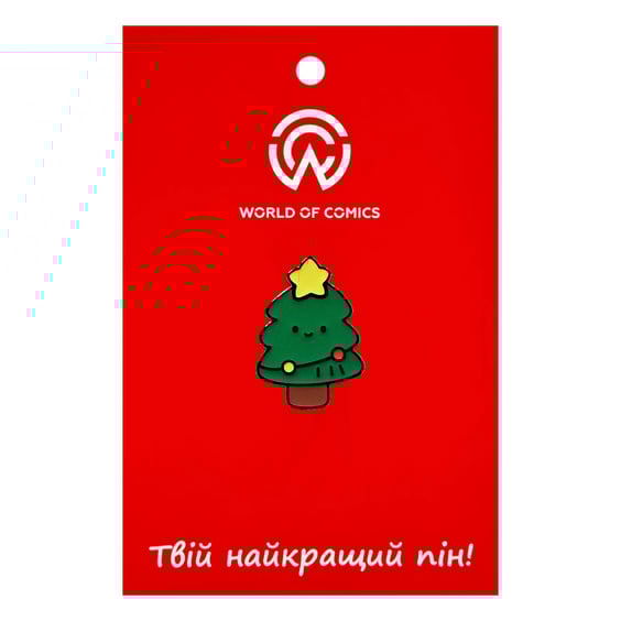 Металевий значок (пін) Cute Christmas Tree, (14551)