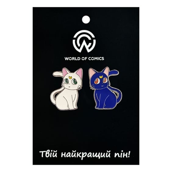 Металлический значок (пин) Sailor Moon: Luna and Artemis, (14642)