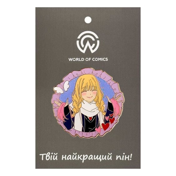 Металевий значок (пін) My Dress-Up Darling: Marin Kitagawa w/ Hearts, (14656)