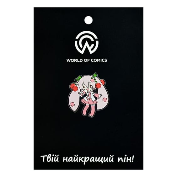 Металлический значок (пин) Vocaloid: Sakura Miku (Sakura Blossom) (Chibi), (14680)