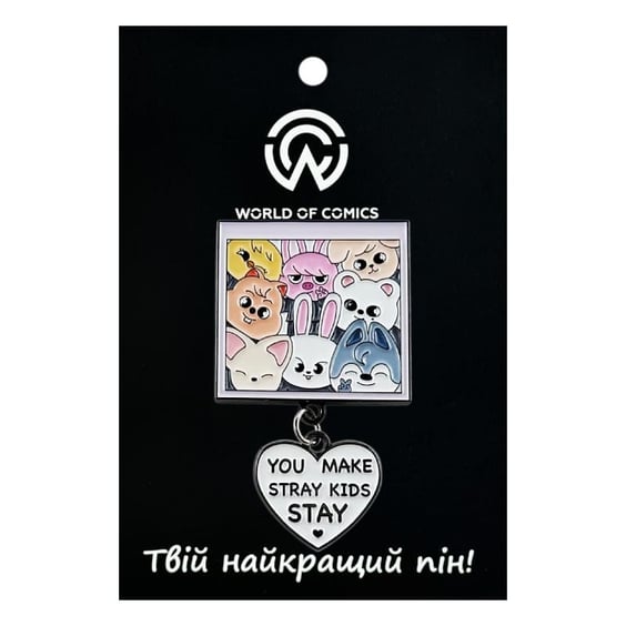 Металлический значок (пин) Stray Kids: SKZOO: Chibi Animals: «You Make Stray Kids Stay‎», (14682)