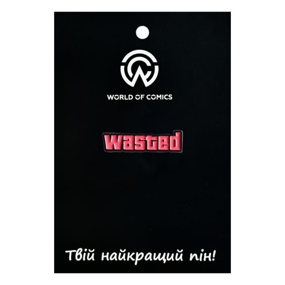 Металевий значок (пін) Grand Theft Auto: «‎Wasted», (14702)