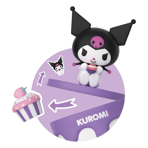 Колекційна фігурка YuMeToys: Sanrio: Hello Kitty and Friends: Strawberry Cake Surprise: Kuromi, (1516729) 2