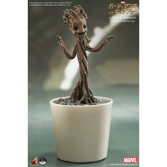 Колекційна фігура Hot Toys: Quarter Scale: Marvel: Guardians of the Galaxy: Groot (Flowerpot Version), (176352)