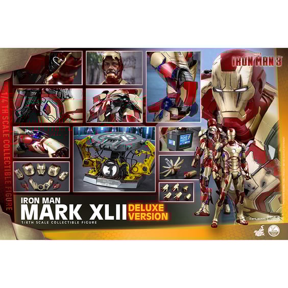 Колекційна фігура Hot Toys: Quarter Scale: Marvel: Iron Man 3:  Iron Man (Mark XLII) (Deluxe Version), (181752) 14