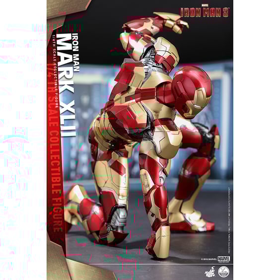 Колекційна фігура Hot Toys: Quarter Scale: Marvel: Iron Man 3:  Iron Man (Mark XLII) (Deluxe Version), (181752) 4