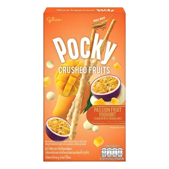 Печиво Glico: Pocky: Crushed Fruits: Passion Fruit Yoghurt, (1821)