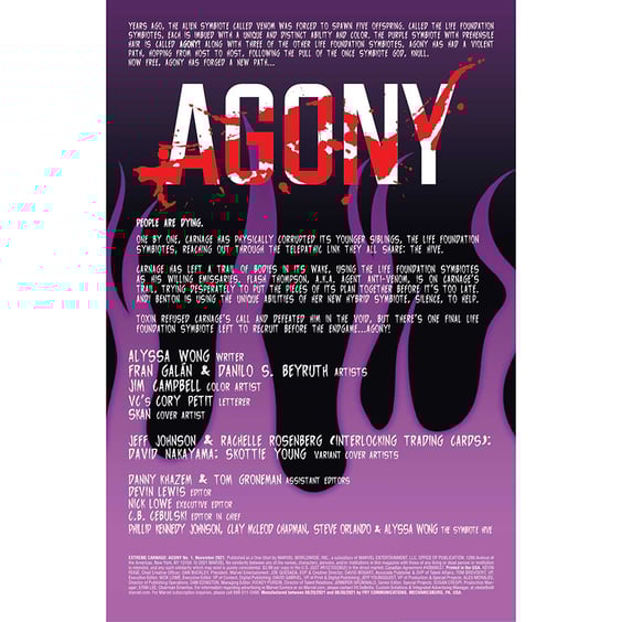 Комікс Marvel. Extreme Carnage. Agony. Part 7. Volume 1. #1, (201822) 2