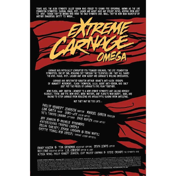 Комикс Marvel. Extreme Carnage. Omega. Conclusion. Volume 1. #1, (201846) 2