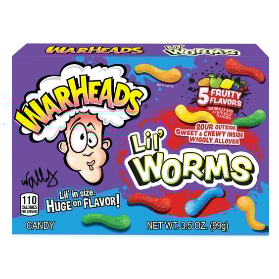 Цукерки Warheads: Sour Lilʼ Worms, (210420)
