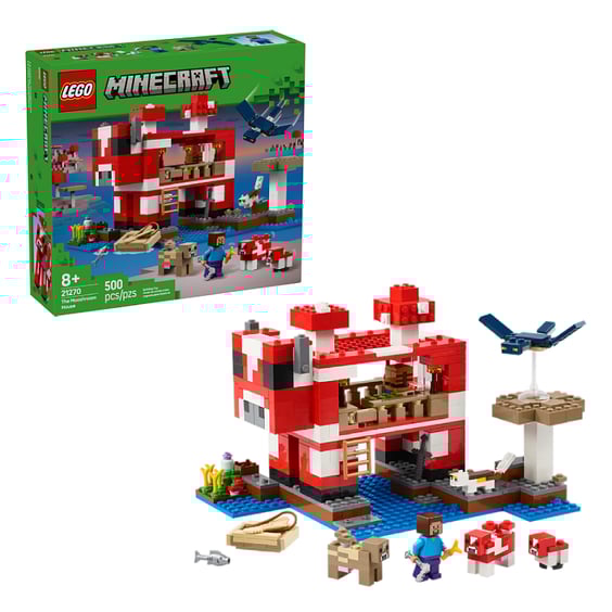 Конструктор LEGO: Minecraft: The Mooshroom House, (21270)