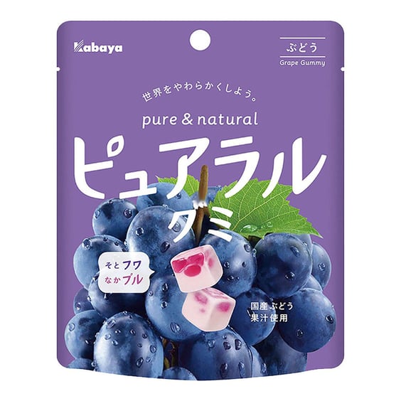 Желейні цукерки Kabaya: Pureral Gummy: Grape, (26941)
