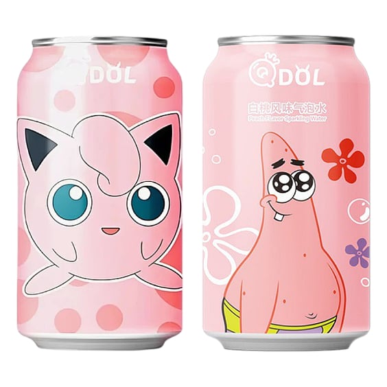 Напій Qdol: Pokemon / Spongebob Squarepants: Peach Flavour (1 шт. рандомно), (30002)