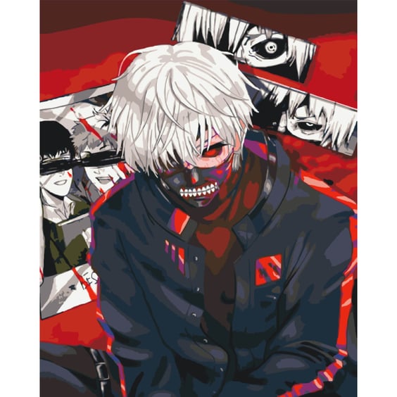 Картина по номерам Kartiny Origami: Tokyo Ghoul: Ken Kaneki, (30180)