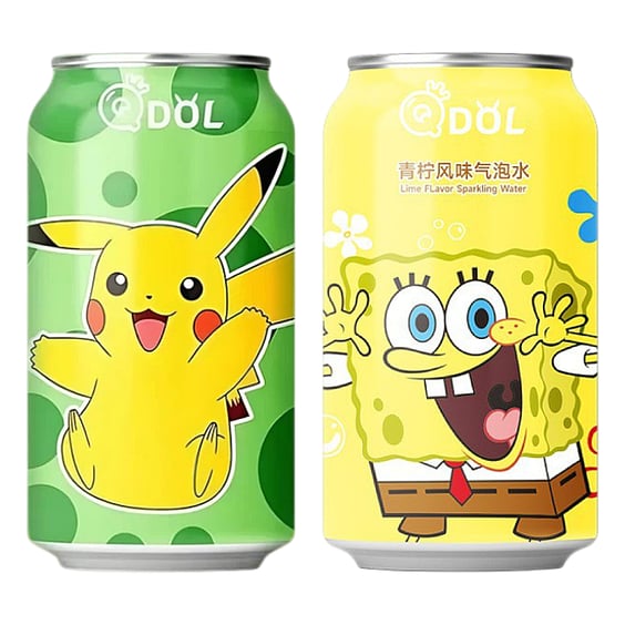 Напиток Qdol: Pokemon / Spongebob Squarepants: Lime Flavour (1 шт. рандомно), (30200)