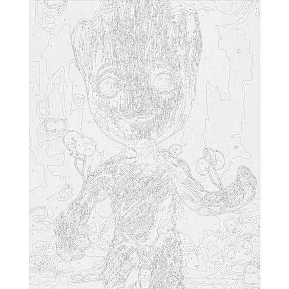 Картина по номерам Kartiny Origami: Marvel: Baby Groot, (30940) 2